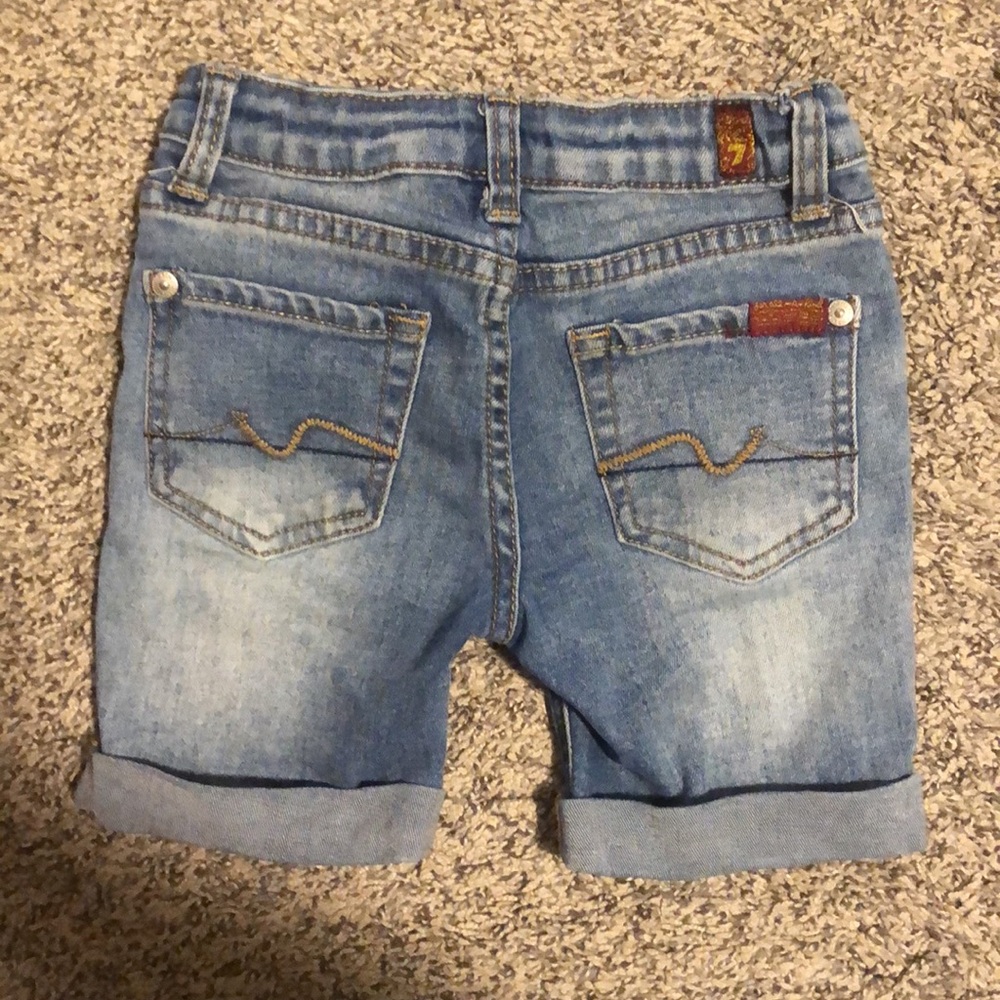 7 for all mankind girls denim shorts size 5 EUC - Picture 5 of 5